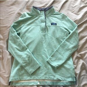 Teal L.L. Bean throw over long sleeve